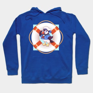 Puffin Sailor (Background) Hoodie